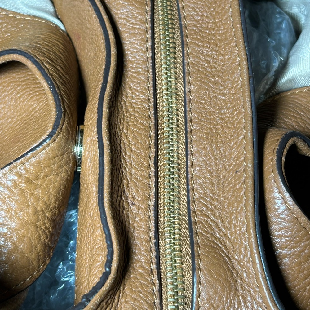 Michael Kors Tan Leather Hobo Bag Approx. 15” x 11” x 3” - Picture 10 of 15